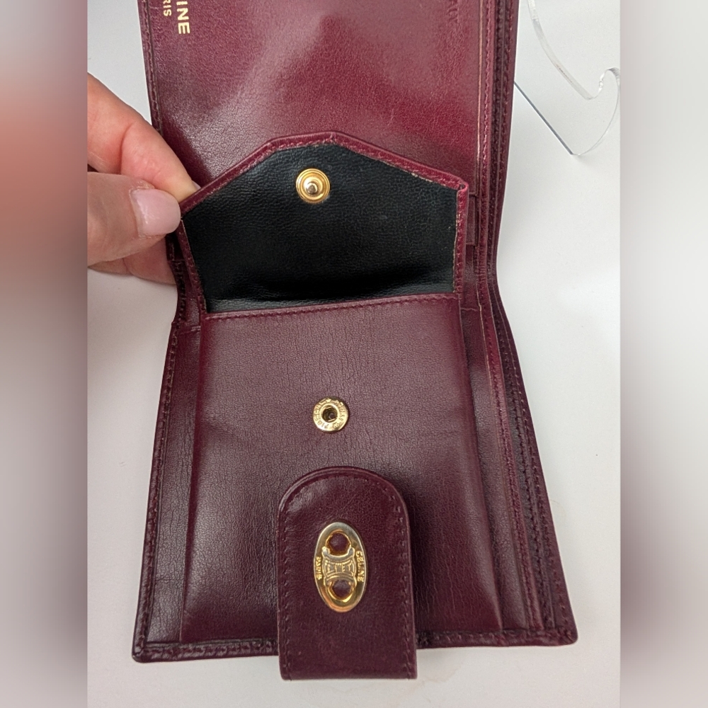 Celine Vintage Men's Wallet in Burgundy Leather - Michael Kors Era - Picture 6 of 8